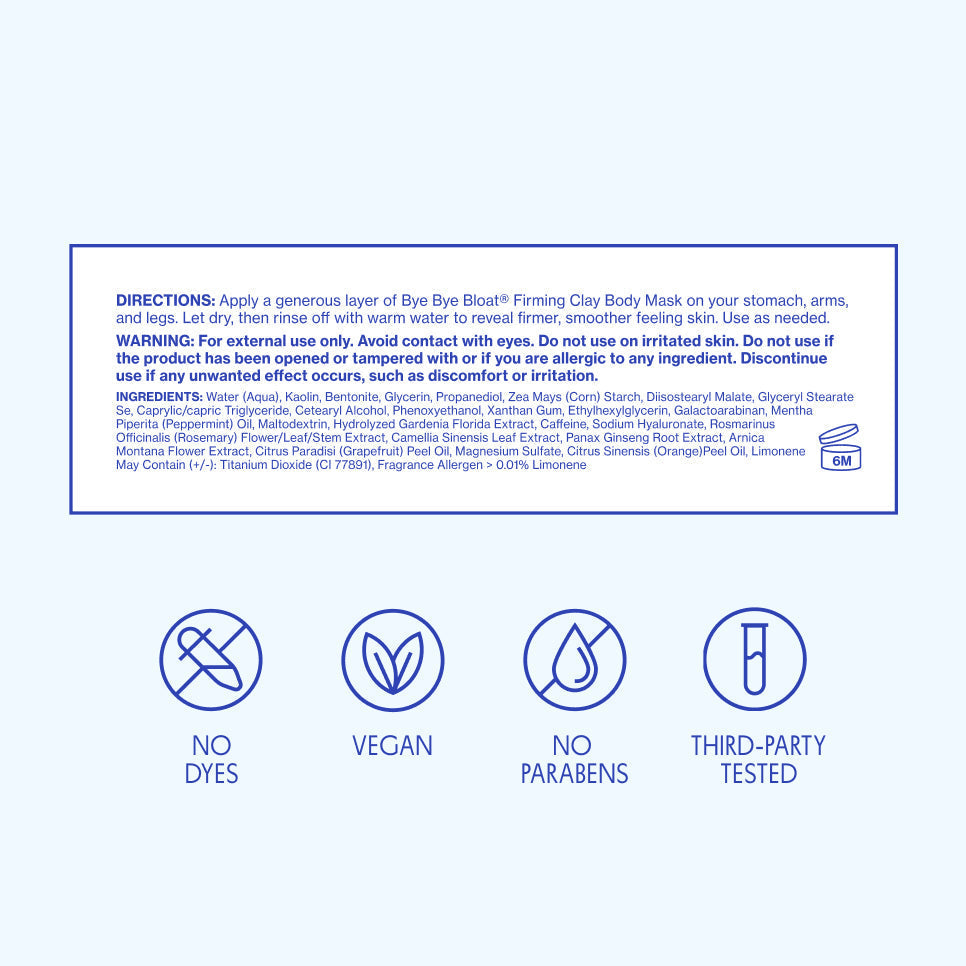 Bye Bye Bloat Firming Clay Body Mask P1 FX jO